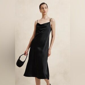 Banana Republic Satin Midi Slip Dress